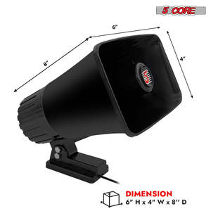 Paire de haut-parleurs à cornet PA 200W 6 pouces 5 cœurs 8 ohms toutes saisons intérieur/extérieur 500Hz-5kHz ABS - Product Image 6