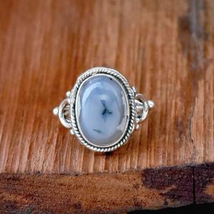 Moss Agate <b>Ring</b> 925 Sterling Silver Handmade Filigree Oval Gemstone Boho Statement <b>Ring</b> Gift for Her - Product Image 2
