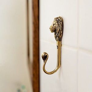 Brass Lion Wall Hook Stylish Mounted Clothing & Towel <b>Hanger</b> for Bathroom Bedroom & Decorative Home - Product Image 6