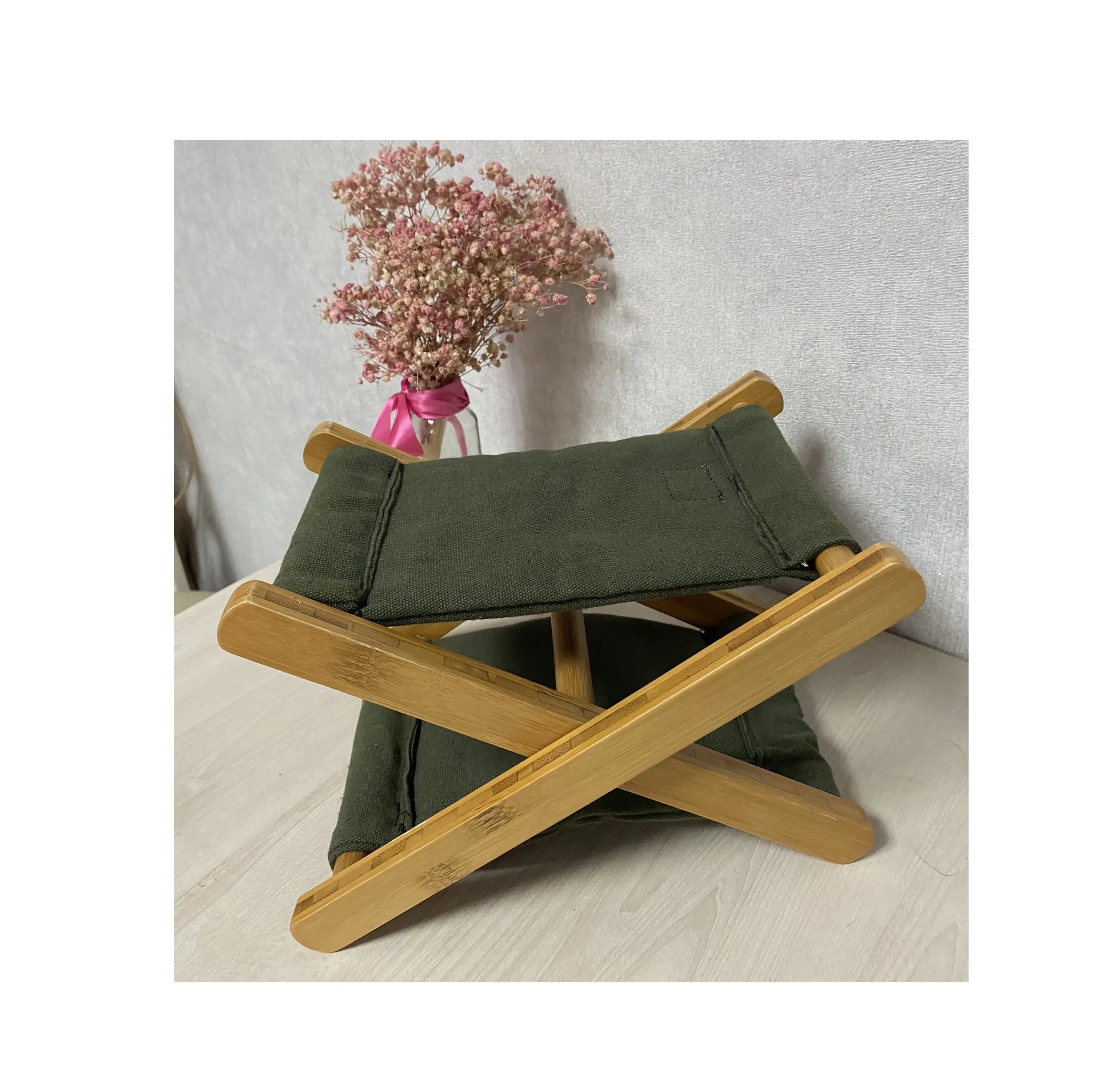 Top sale Wooden frame beach headrest with bamboo accents for beach garden chair outdoor indoor furniture exporter