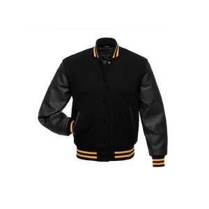 YSJY, venta al por mayor, chaqueta Bomber Varsity de alta calidad para hombre, talla grande, cremallera, cuello levantado, tela de lona, Frente, impermeable, a prueba de viento - Product Image 4