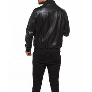 Chaqueta de Cuero para Hombre, Estilo Bomber, Nueva, de Alta Calidad, Suave, con Color Personalizado, 100% Piel de Vaca, Cuello Alto, Totalmente Personalizable - Product Image 6