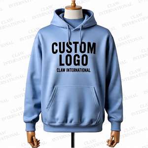 Venta al por mayor personalizado hombres pulóver sudaderas con capucha de secado rápido de gran tamaño de algodón Streetwear con diseño de patrón sólido - Product Image 1