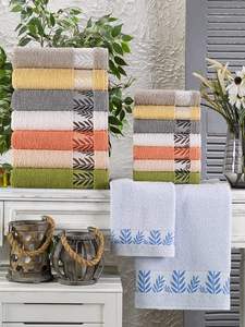 Serviettes Carrées Pastel 100% Coton 500 Gsm Serviettes de Main et de Bain en Tailles 50X100 cm et 70X140 cm pour la Maison et le Voyage - Product Image 2