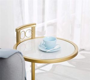 Venta al por mayor de alta calidad elegante MARCO DE ORO sofá mesa auxiliar hogar, oficina, restaurante uso en precio bajo - Product Image 3