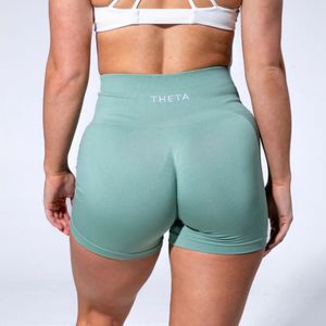 กางเกงขาสั้นออกกำลังกายพิมพ์ลายเรียบง่ายสำหรับผู้หญิง เอวสูง ยืดหยุ่น ผลิตจากผ้าโพลีเอสเตอร์ พร้อมบริการ OEM - Product Image 6