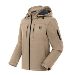 Nueva chaqueta Softshell con estampado personalizado para hombre chaqueta impermeable a prueba de viento con capucha para exteriores - Product Image 1
