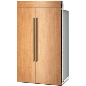 48 Cu. Ft. Stainless Steel Panel-Ready Side-by-Side <b>Refrigerator</b> 48 Built-In 30 Cu. Ft Platinum Interior Electric US Plug New - Product Image 2