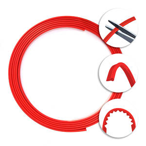 Profilé de moulage intérieur de voiture à emboîtement rouge de 3mm ABS et PVC Kits de protection intérieure Longueur 300CM - Product Image 2
