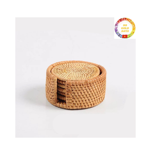 Handmade Round Rattan Charger Plates Woven <b>Placemats</b> Natural <b>Wicker</b> Table Decor From Vietnam - Product Image 5