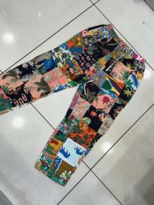 Patchwork Cotton Patchwork Drawstring Clothing, Unique Pants, Boho Design Free <b>Spirit</b> Style, Men's Women's Hippie Pant Trouser - Product Image 5