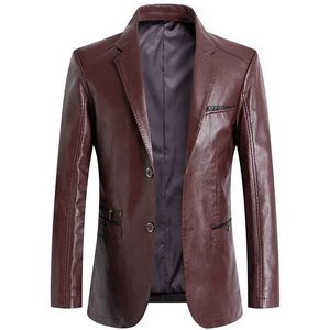 Chaqueta de cuero de alta calidad para hombre, diseño personalizado de invierno, Pu para hombre, soporte de tela de lona personalizado - Product Image 6