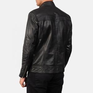 Chaqueta de Cuero Bomber para Hombre en Marrón, Chaqueta de Cuero de Oveja Personalizada para Hombre, Chaqueta de Cuero Acolchada para Hombre - Product Image 5