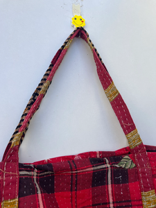 Sac fourre-tout Vintage fait à la main Kantha Stitch pour femmes, sac de Shopping en coton, sacs de styliste pour femmes avec poche - Product Image 5
