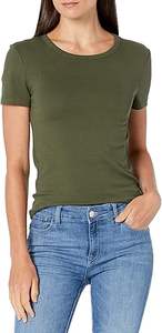 Camiseta clásica de cuello redondo de alta calidad OEM personalizada de algodón con estilo informal ropa de calle personalizada para mujer productos de alta calidad. - Product Image 2