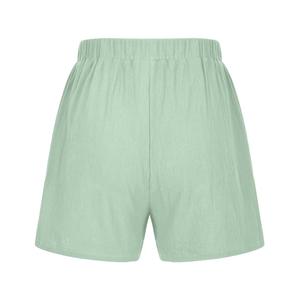 Shorts de sport d'été personnalisés pour femmes Gym Workout Waist Skinny Running 100% Cotton Culottes pour femmes - Product Image 5