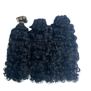 Cabello virgen Remy Natural, ONDA DE AGUA, Color negro, cinta, extensión de cabello 100% humano, disponible - Product Image 1