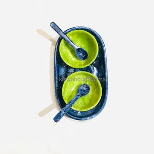 Bols de service de fruits à salade polis de style classique de haute qualité en résine ronde avec cuillère et plateau pour le dernier design de salon de fête - Product Image 2