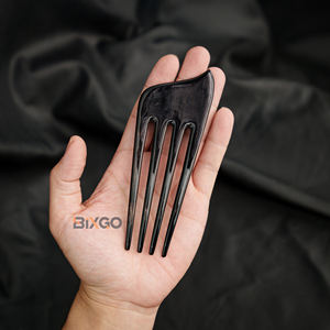 Nouvel arrivage en gros de corne de buffle naturelle outil de coiffure pour les femmes corne de boeuf naturelle accessoires de mode - Product Image 4