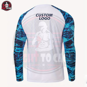 Camiseta de compresión MMA con estampado, tela ligeramente elástica, corte regular, ropa deportiva cómoda de secado rápido, manga larga, alta calidad, 220g - Product Image 2