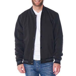 Chaquetas universitarias de béisbol vintage personalizadas OEM para hombre, ropa universitaria de manga de lana para adultos, estilo de invierno recubierto de tela de lona - Product Image 6