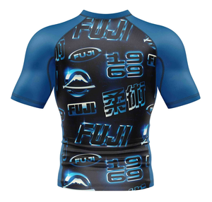Hombres de alta calidad Rash Guard hecho a medida antiarrugas transpirable mejor material ligero Hombres Rash Guard con mangas cortas - Product Image 4