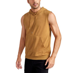 Sudaderas con capucha sin mangas de estilo urbano para hombre, moda callejera, tanque de gimnasio, ligero, cómodo, ropa de entrenamiento, deportivo de gran tamaño - Product Image 2