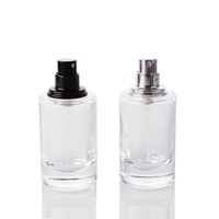 Bouteille de parfum vaporisateur vide Unique Clear Luxury Square Design Mens 25ml Flacon de parfum en verre sans couvercle
