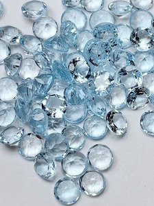 Topacio Azul Natural de Grado AAA de 5 mm, Gemas Sueltas con Corte Brillante Facetado para Joyería, Azul Cielo, Certificado por Terceros, Mehrajudin - Product Image 2