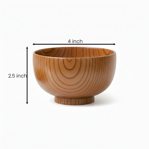 Juego de cuencos de comedor de bambú moderno pulido de primera calidad, 4 accesorios de cocina de aperitivos de sopa de curry hechos a mano duraderos y ecológicos - Product Image 6