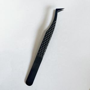 Pinces à épiler professionnelles en acier inoxydable argenté de qualité supérieure, durables, pour extensions de cils, maquillage, logo personnalisé - Product Image 5