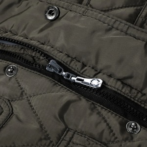 เสื้อแจ็คเก็ตกันลมสำหรับเด็กผู้ชาย, เสื้อกันลมผ้าฝ้ายหนาพับได้สีทึบ - Product Image 6