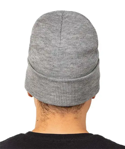 Gorros unisex de 60 colores con logotipo personalizado bordado invierno cálido Gorro con puños acrílicos gorro de punto sólido - Product Image 4