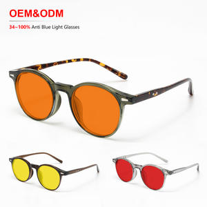 משקפי ראייה OEM חוסמי אור כחול כתומים עם מסנן נגד אור כחול, משקפיים חוסמי אור כחול עם עדשות אדומות לקריאה - Product Image 1