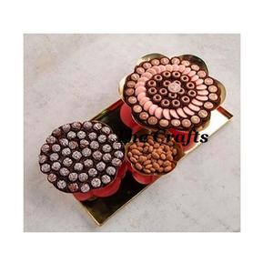 ชุดถ้วยขนมหวานงานแต่งงานแบบคลาสสิก ทำจากโลหะอะลูมิเนียมตีลาย  สองขนาดต่างกัน สำหรับเสิร์ฟช็อกโกแลต - Product Image 3