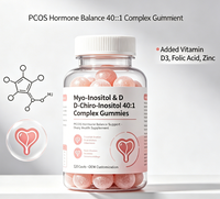 Gummies Myo-Inositol D-Chiro 40:1 Complex avec Vitamine D3, Acide Folique et Zinc pour le Soutien de l'Équilibre Hormonal PCOS et la Santé Ovarienne