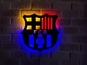 Enseigne murale LED néon personnalisée pour club de football |   Lumière de logo dimmable de 50 cm |   Prêt pour le dropshipping |   Décoration de Chambre et de Jeu - Product Image 3