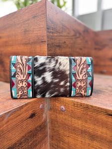 กระเป๋าคลัทช์มือแกะสลักแบบมือกระเป๋าเงินหนังวัวมีสไตล์กระเป๋าเงินหนังตะวันตกมาใหม่อเนกประสงค์ - Product Image 5