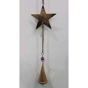 Carillon mural céleste Soleil Lune Étoile de 112 cm de long, décoration bohème pour la maison, en laiton, motif vertical, format corde - Product Image 6