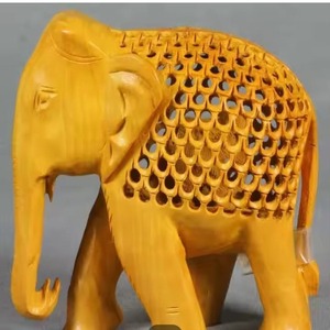 ของที่ระลึกสำหรับตกแต่งบ้านหรือสำนักงานทำจากไม้แกะสลักด้วยมือทำจากไม้สไตล์อินเดีย - Product Image 2