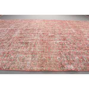 7x10,7 ft Rug, Vintage Turkish Oversize Rug, <b>Red</b> <b>Wool</b> Rug - Product Image 3