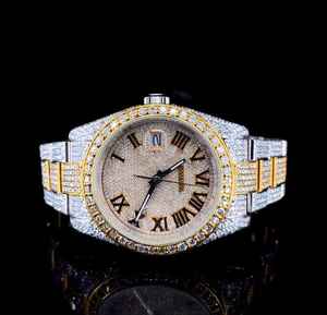 Élégant élégant romain automatique en acier inoxydable bande montre de haute qualité analogique verre luxe Occasions Hip Hop charme nouveauté - Product Image 1