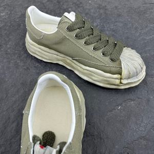 Zapatillas de lona casuales de verano con aumento de altura, estilo desgastado, de moda, con puntera de concha, para caminar - Product Image 4