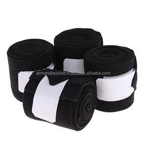 Ensemble de bandages et de bottes pour chevaux d'équitation ARMANDIOUS INDUSTRIES, en polaire, couleur et taille personnalisables, logo personnalisé, jambe - Product Image 6