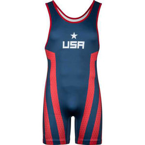 Vente en gros de tenues de lutte personnalisées 100% polyester pour adultes et jeunes, avec impression intégrale sur les maillots et les casques 2026 - Product Image 4