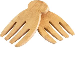 Cuchara de servidor de ensalada de madera excelente, ayudante de mano, garras de servidor de madera, cuchara de mano portátil para servir de madera - Product Image 5