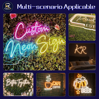 Nouvelle enseigne lumineuse néon 3D jaune sur mesure pour l'extérieur, idéale pour la publicité commerciale, les logos d'entreprise et les adresses.