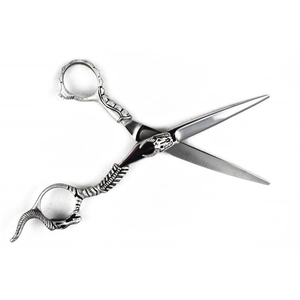 Chuyên Nghiệp Bạc Rồng Xử Lý Cắt Kéo Đức Thép Không Gỉ Ngón Tay Phần Còn lại Phong Cách Tóc Salon Công Cụ Làm Đẹp Tóc Cắt Sắc Nét - Product Image 5