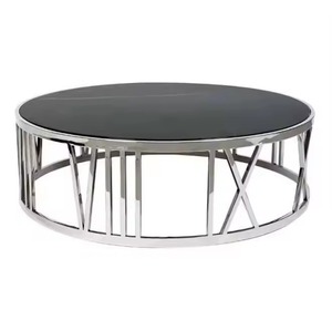 Table basse en métal avec dessus en verre durable Design unique Cadeau de pendaison de crémaillère Pièce authentique - Product Image 2