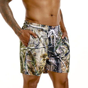 Short de plage en maille double couche personnalisé plaine séchage rapide athlétique entraînement vêtements de sport léger short de course avec poches - Product Image 6